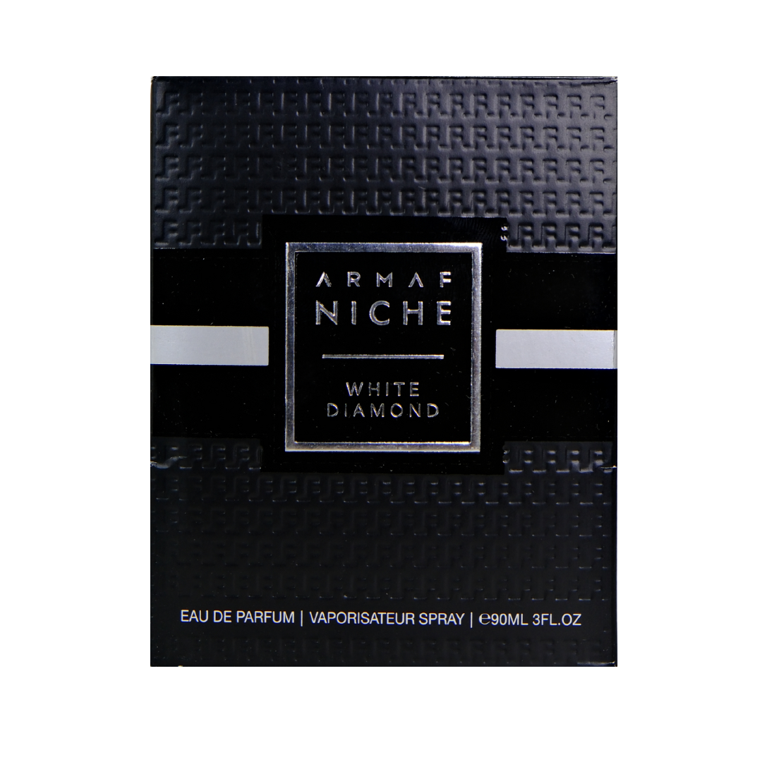 Armaf Niche White Diamond Eau De Parfum for Men 90ml – Fresh, Woody & Masculine Scent