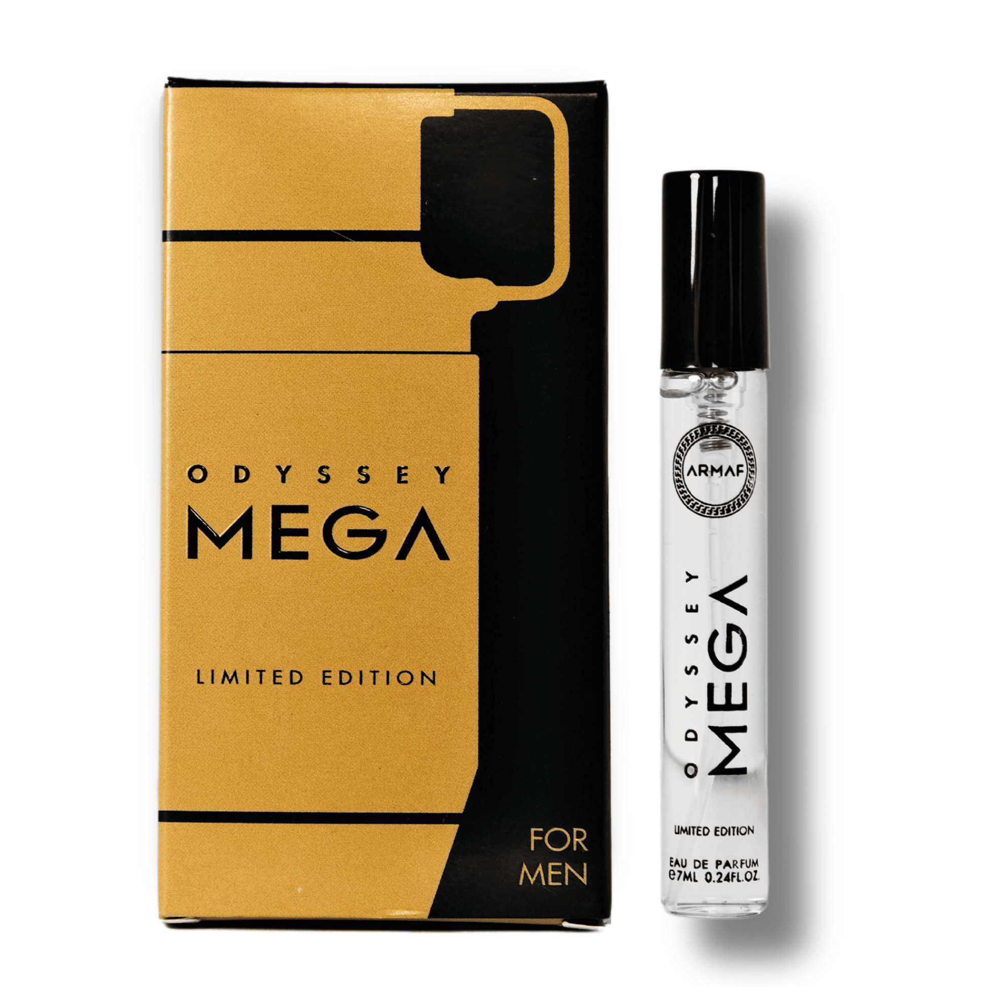 Armaf Odyssey Mega Man Eau De Parfum (EDP) 7ML - Woody Aromatic Long-Lasting Fragrance for Men - Trial Pack