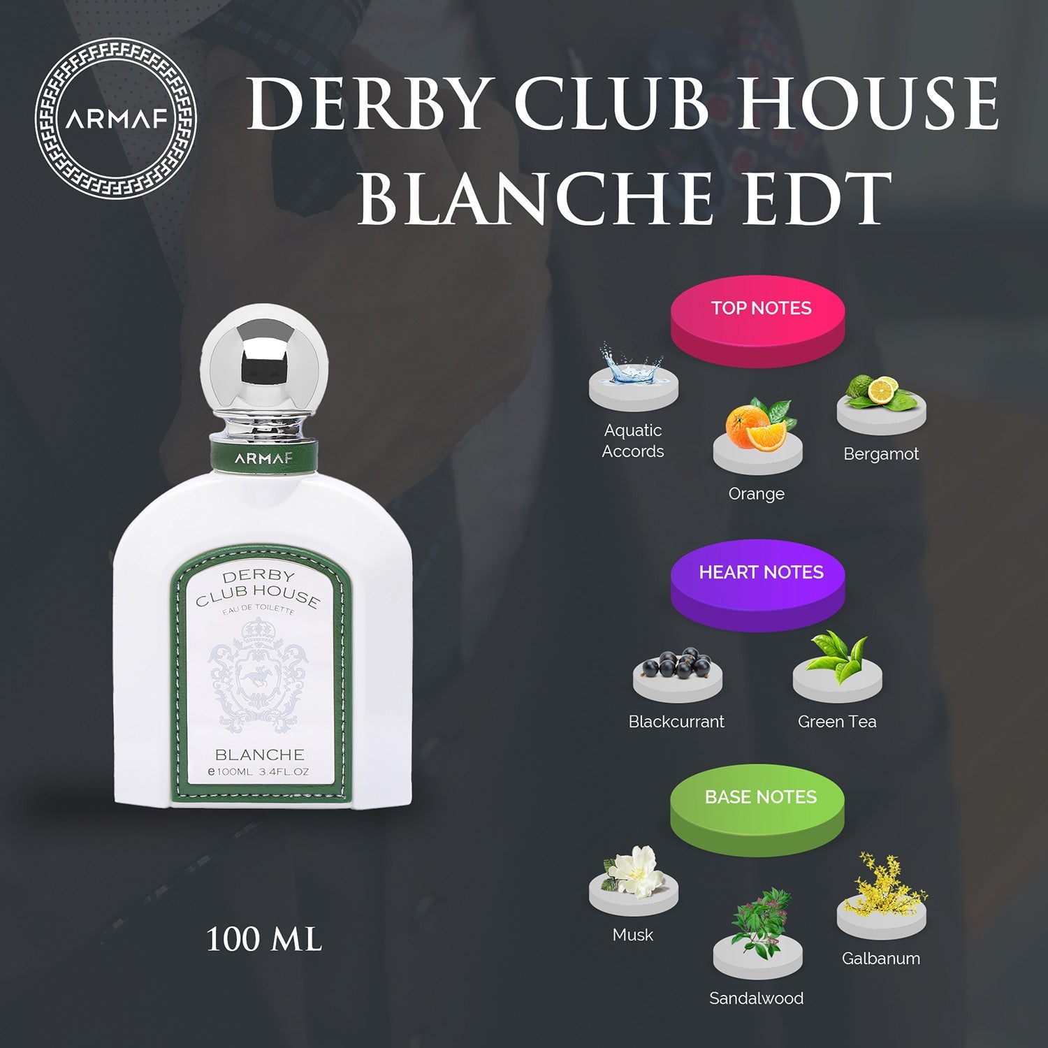 Armaf Derby Club House Blanche Eau De Toilette (EDT) 100ML – Refreshing & Elegant for Men