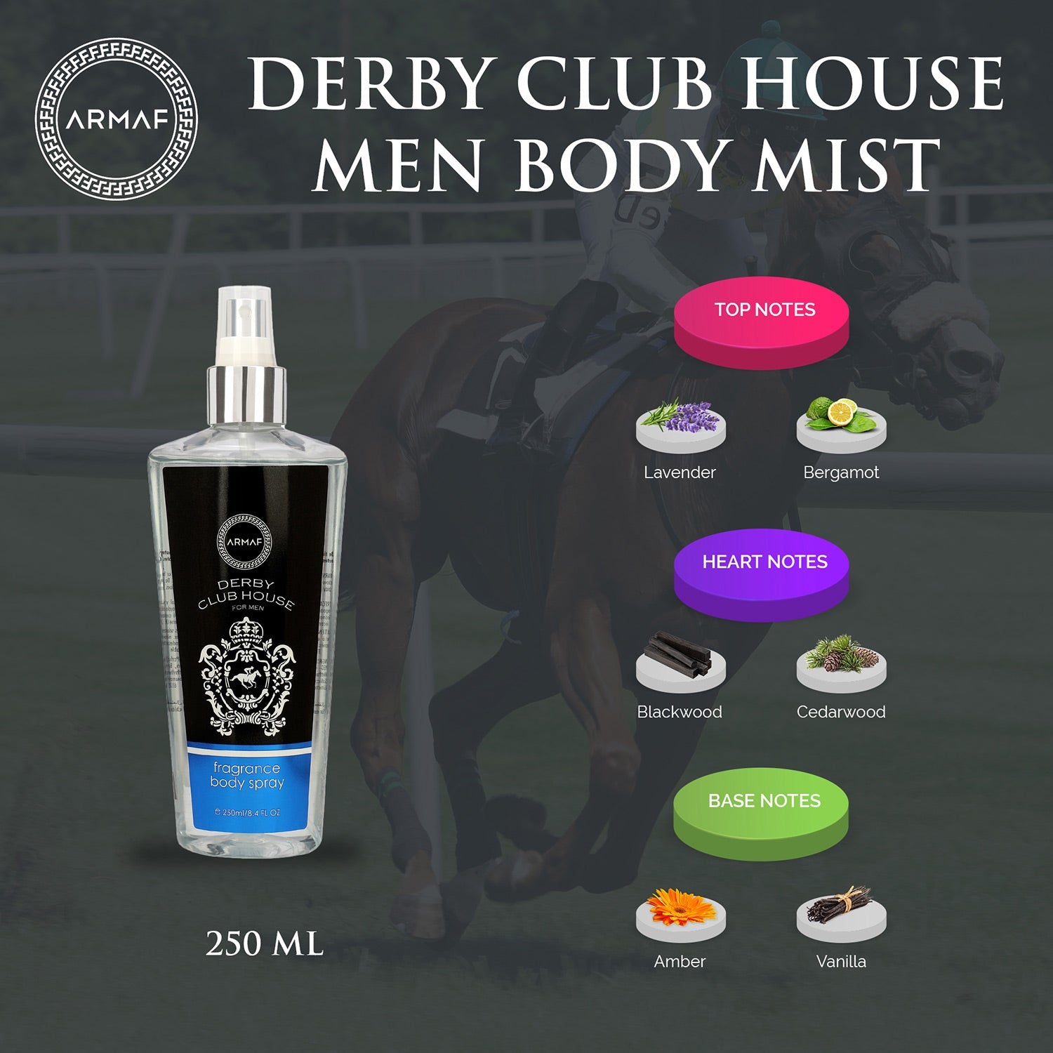 Armaf Derby Club House For Men Fragrance Body Spray 250ML