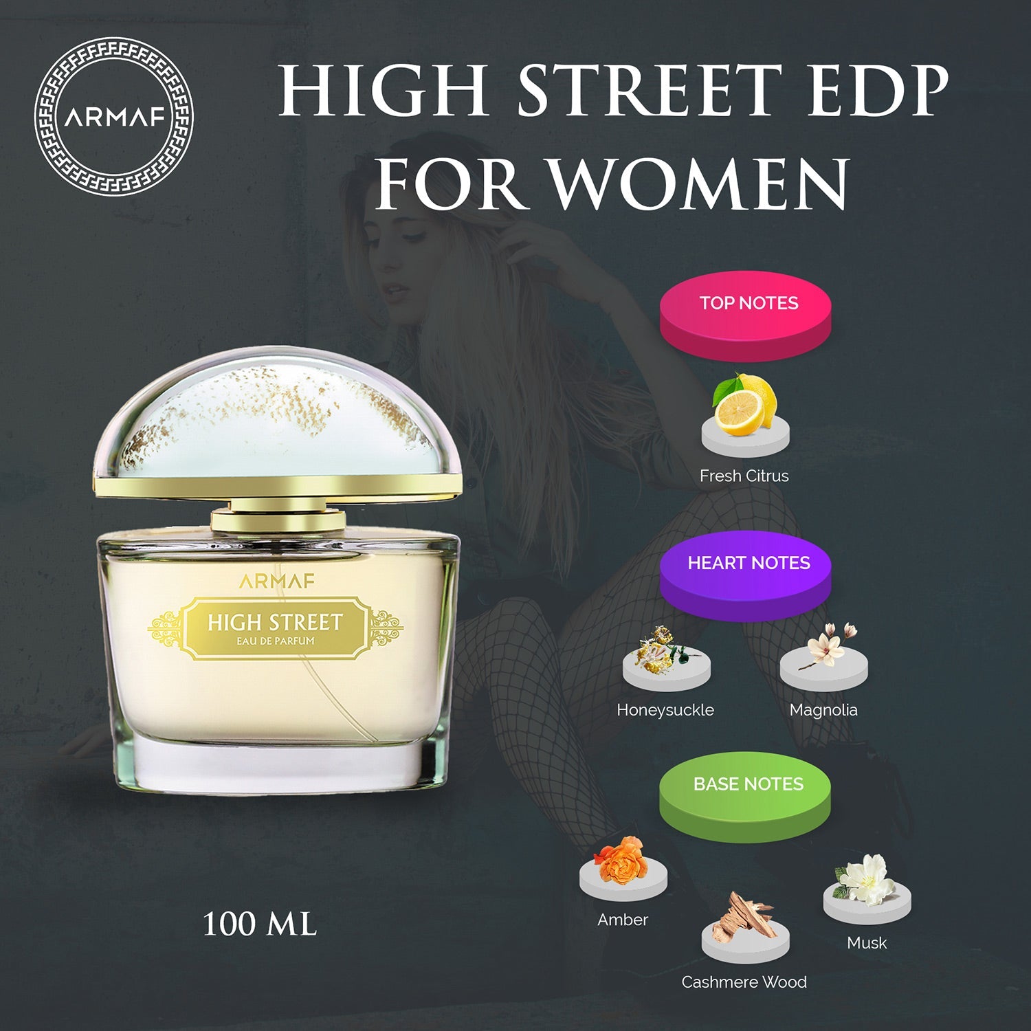 Armaf High Street Eau De Parfum 100ML - Timeless Elegance for Women