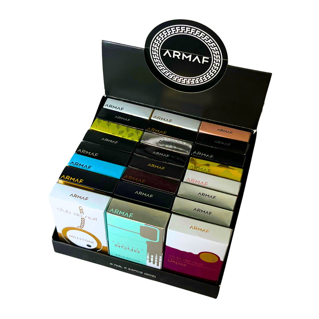 Armaf Discovery Set - Premium Luxury Fragrance (7ML x 24 PCS) Long-Lasting Fragrance for Men & Women - Perfect for Gifting & Travel