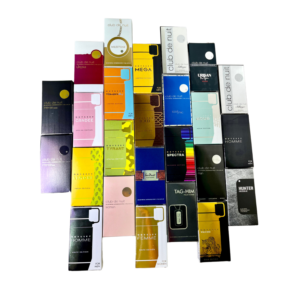Armaf Discovery Set - Premium Luxury Fragrance (7ML x 24 PCS) Long-Lasting Fragrance for Men & Women - Perfect for Gifting & Travel