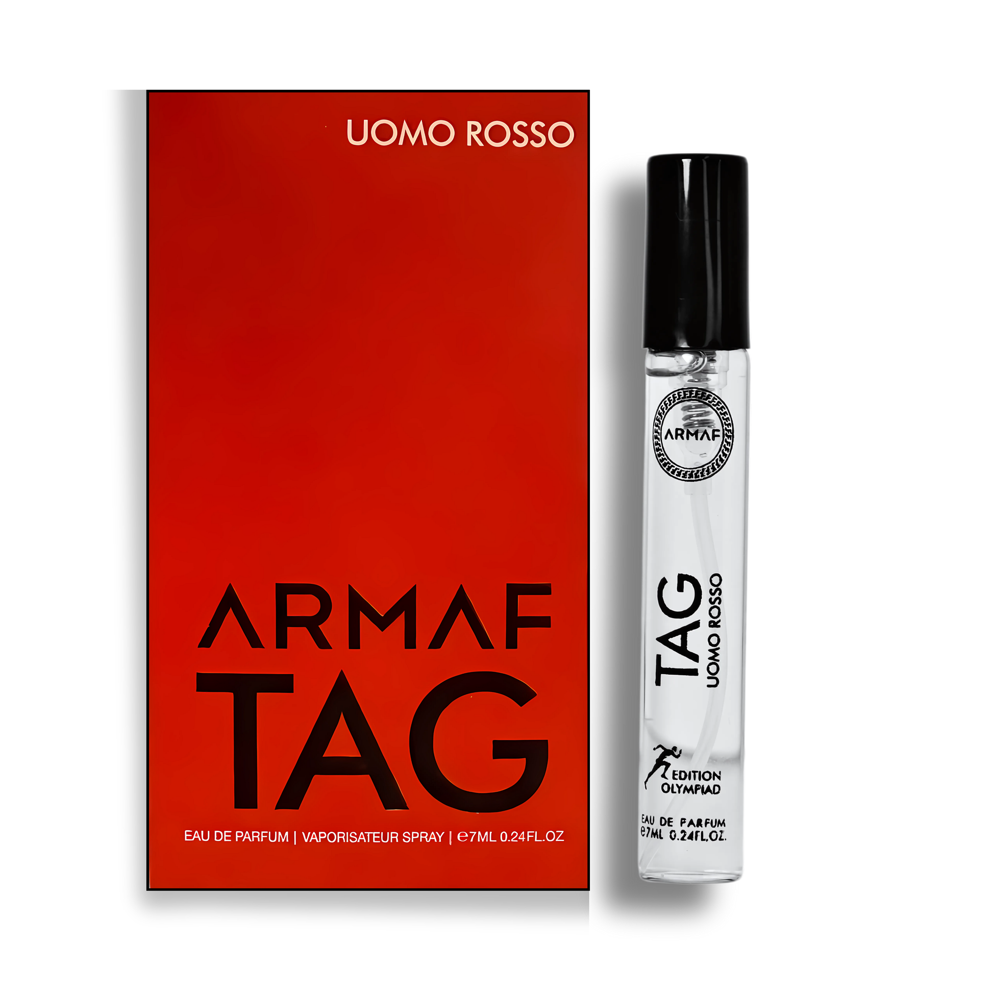 Armaf Tag Him Uomo Rosso Eau De Parfum (EDP) 7ML - Oriental Woody Long-Lasting Fragrance for Men - Trial Pack