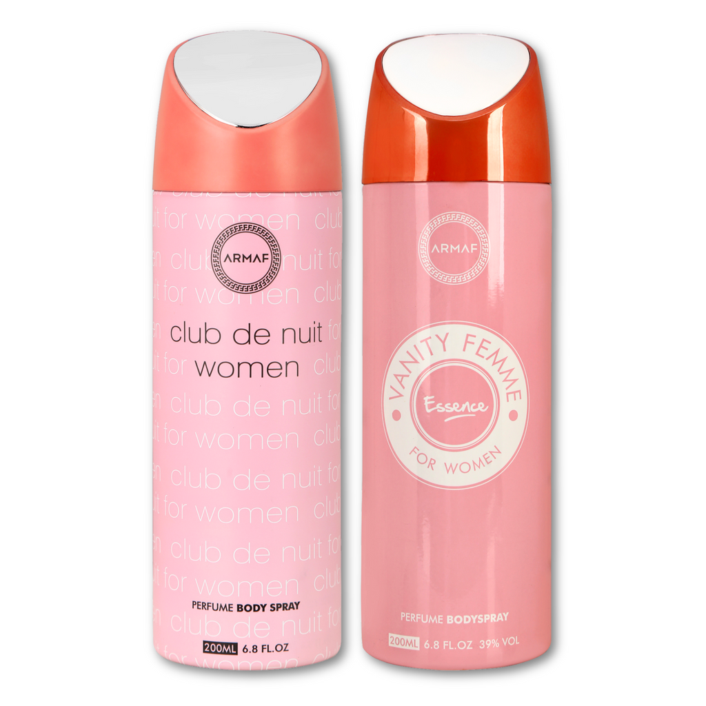 Armaf Club De Nuit Women &  Vanity Femme Essence Deodorant for Women - 200ML Each (Pack of 2)