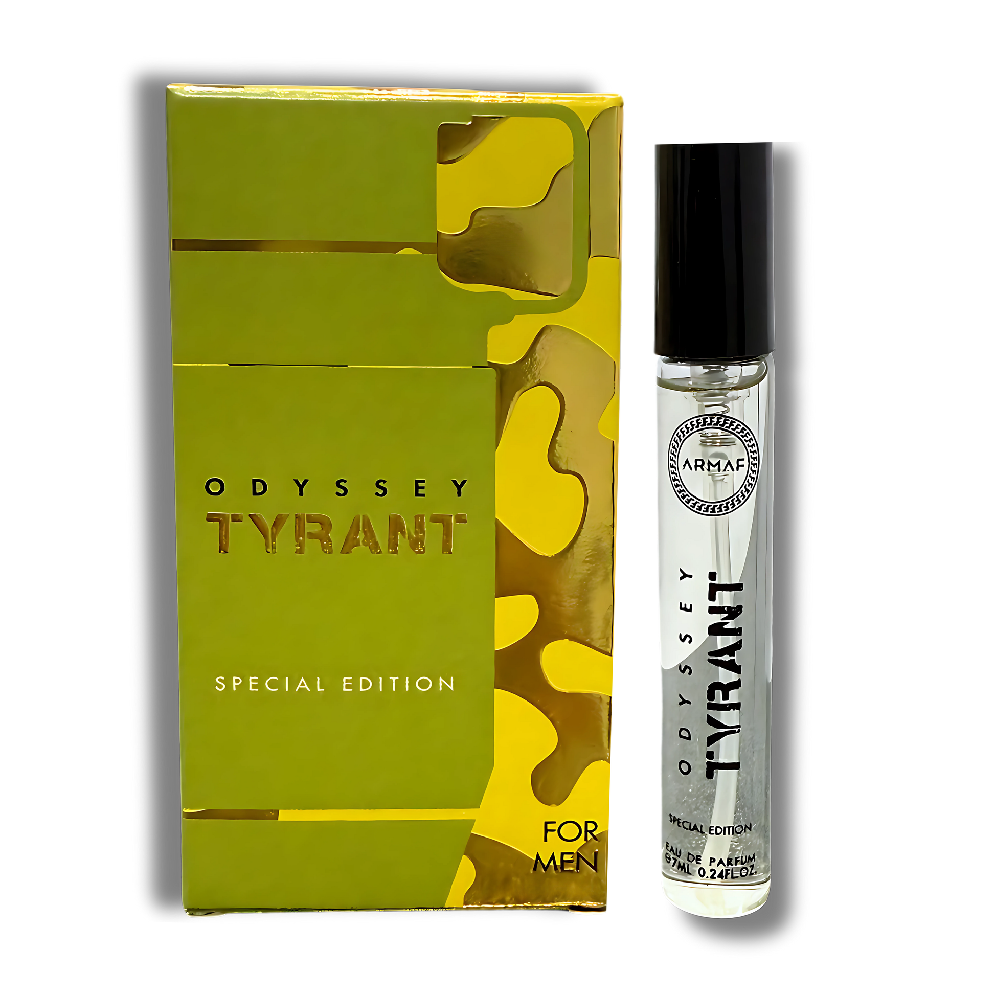 Armaf Odyssey Tyrant Eau De Parfum (EDP) 7ML - Oriental Woody Long-Lasting Fragrance for Men - Trial Pack