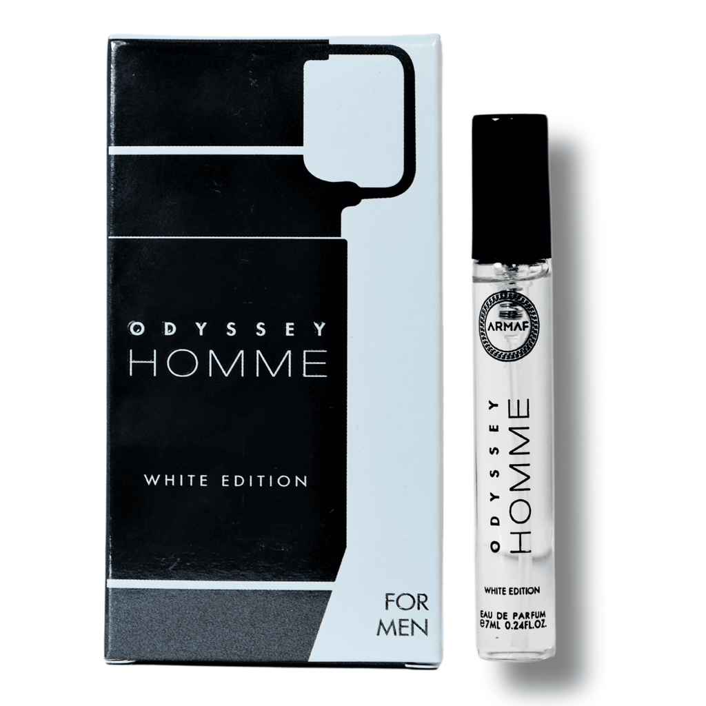Armaf Odyssey Homme White Edition Eau De Parfum (EDP) 7ml - Oriental Fougere Long-Lasting Fragrance for Men - Trial Pack