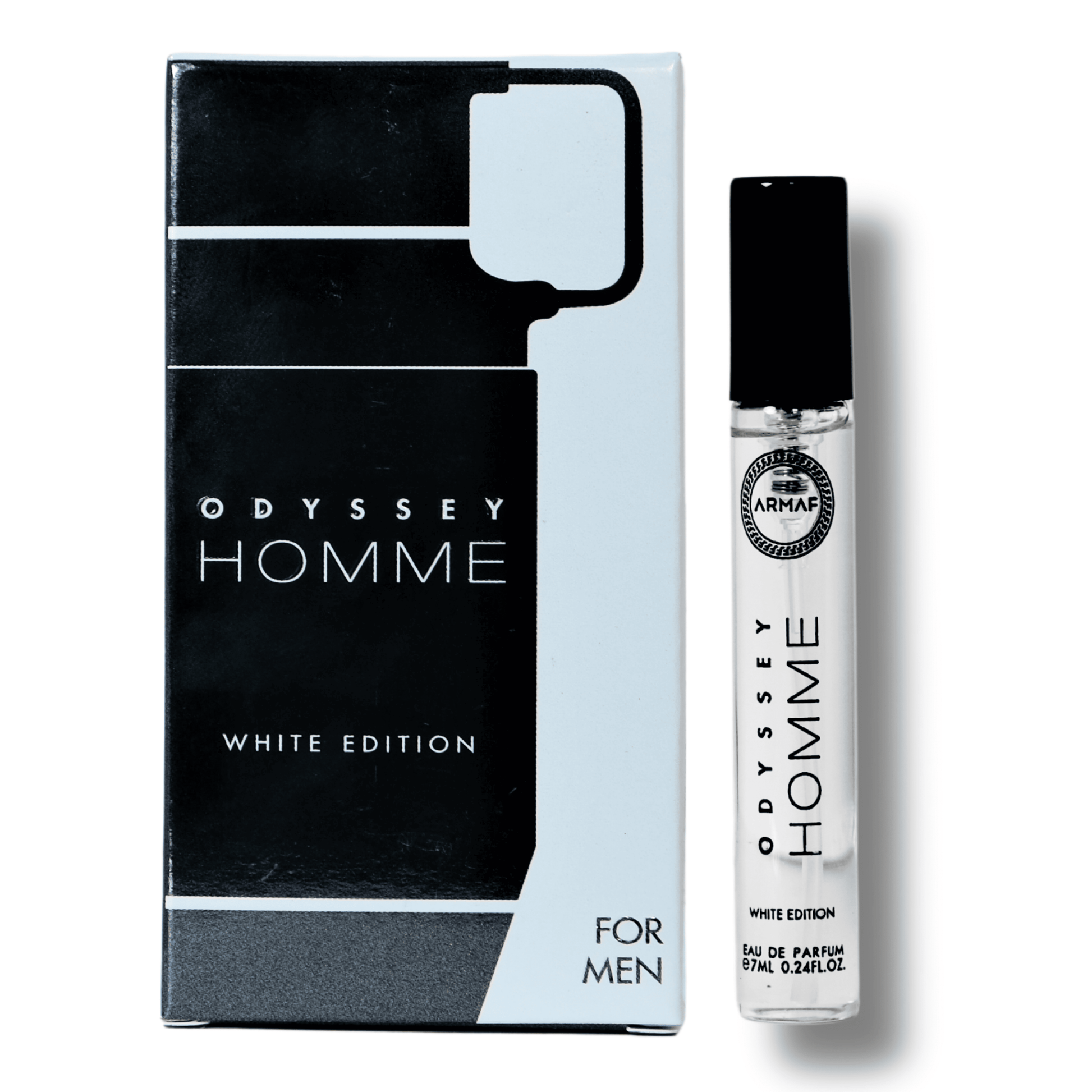 Armaf Odyssey Homme White Edition Eau De Parfum (EDP) 7ml - Oriental Fougere Long-Lasting Fragrance for Men - Trial Pack