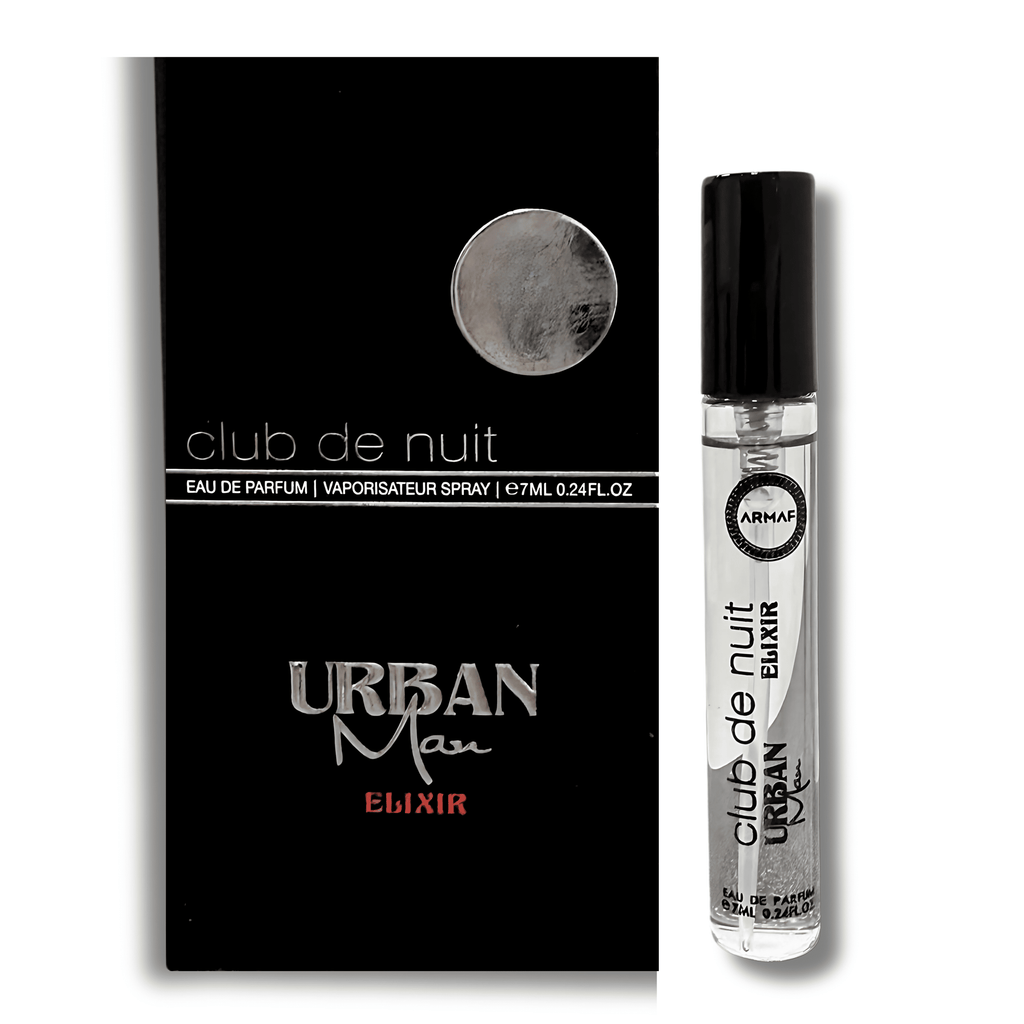 Armaf Club de Nuit Urban Man Elixir Eau De Parfum (EDP) 7ML - Woody Oriental Long-Lasting Fragrance for Men - Trial Pack