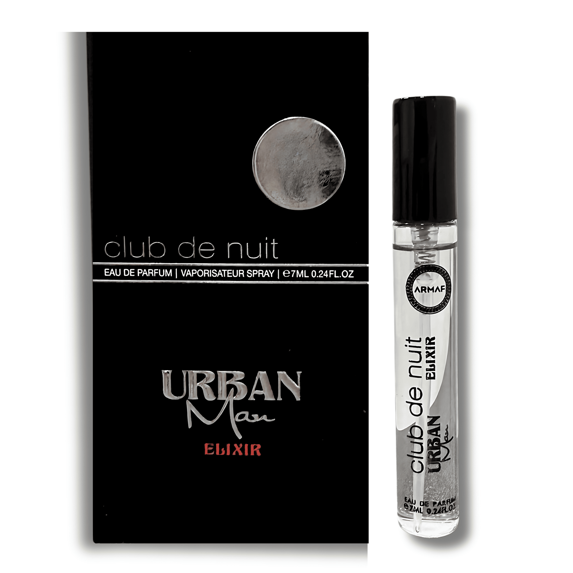 Armaf Club de Nuit Urban Man Elixir Eau De Parfum (EDP) 7ML - Woody Oriental Long-Lasting Fragrance for Men - Trial Pack