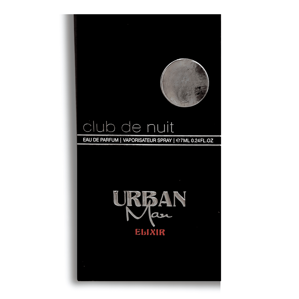 Armaf Club de Nuit Urban Man Elixir Eau De Parfum (EDP) 7ML - Woody Oriental Long-Lasting Fragrance for Men - Trial Pack