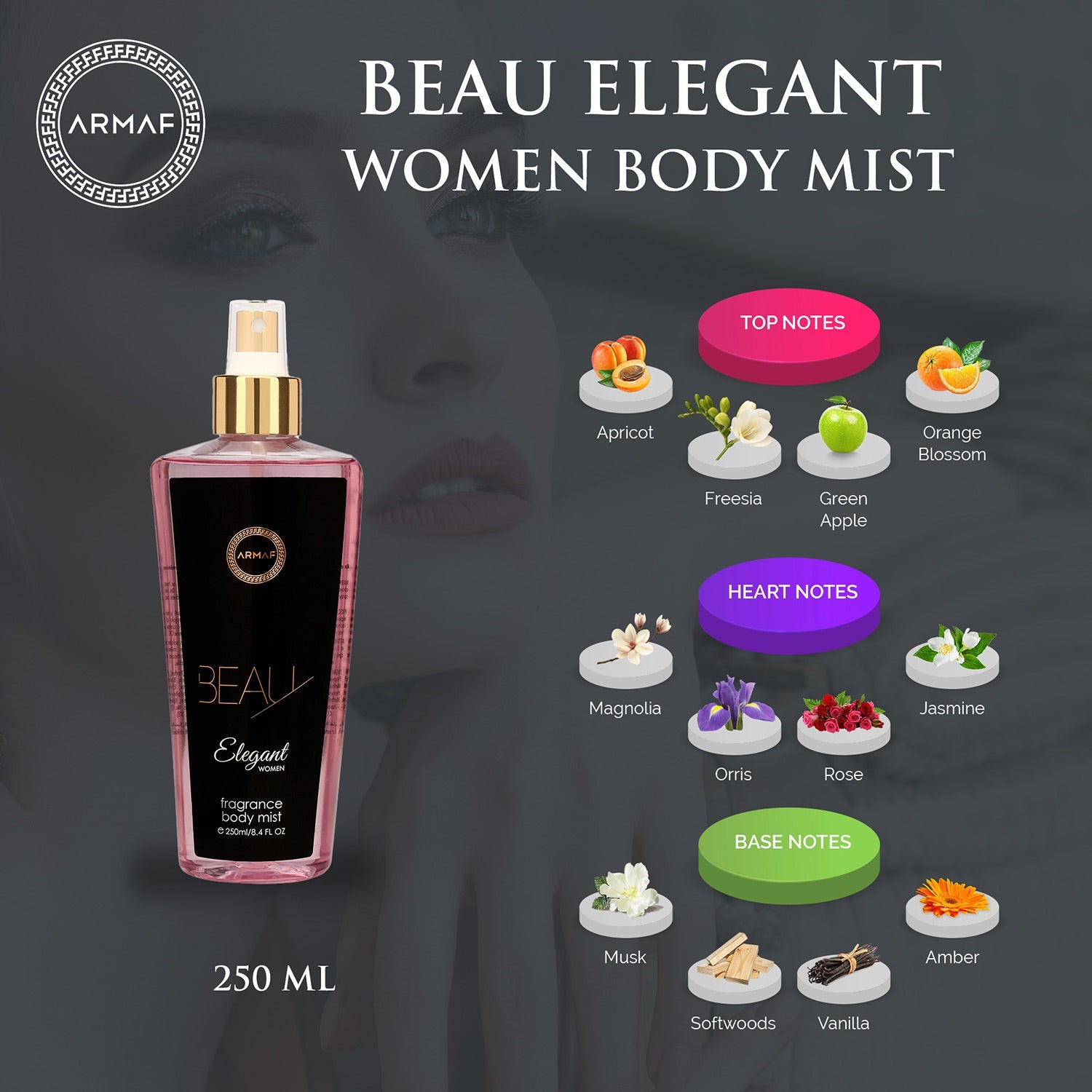 Armaf Beau Elegant Women Mist 250ML