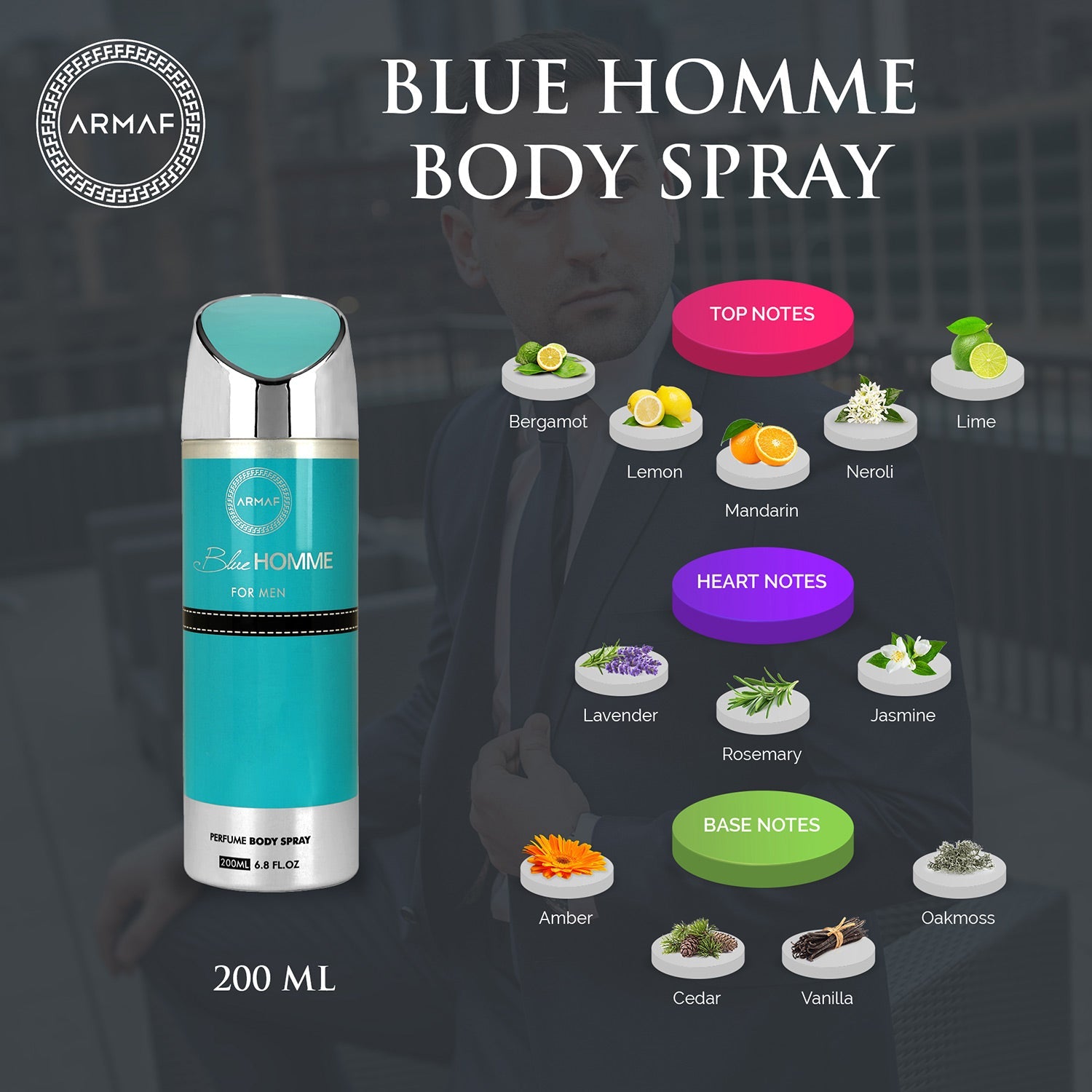 Armaf Blue Homme Men Deo 200ML