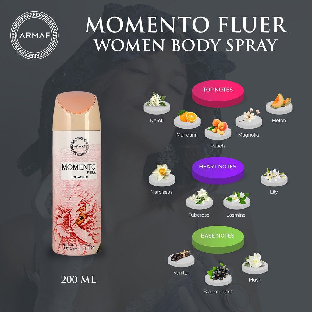 Armaf Momento Fleur Perfume Body Spray For Women 200ML