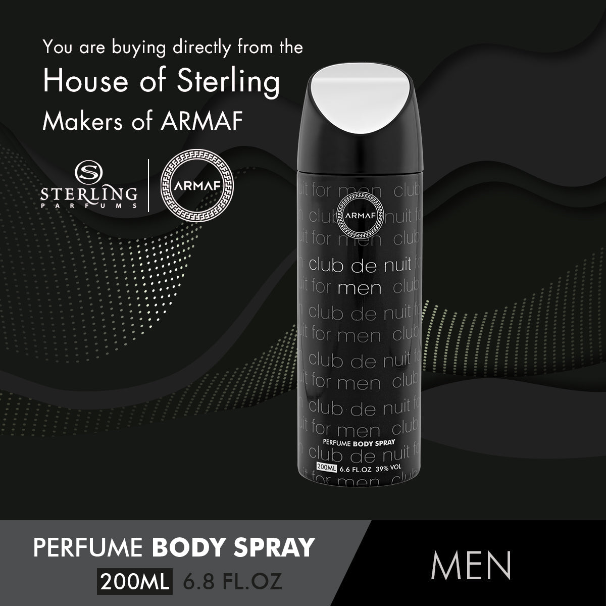 Armaf Club De Nuit Men Deodorant for Men - 200ML Each (Pack of 2)