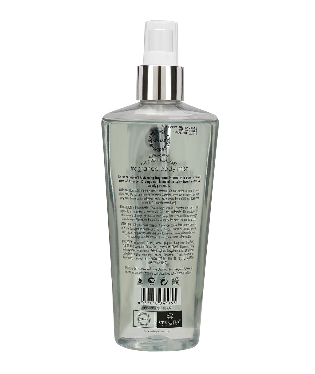 Armaf Derby Club House For Men Fragrance Body Spray 250ML