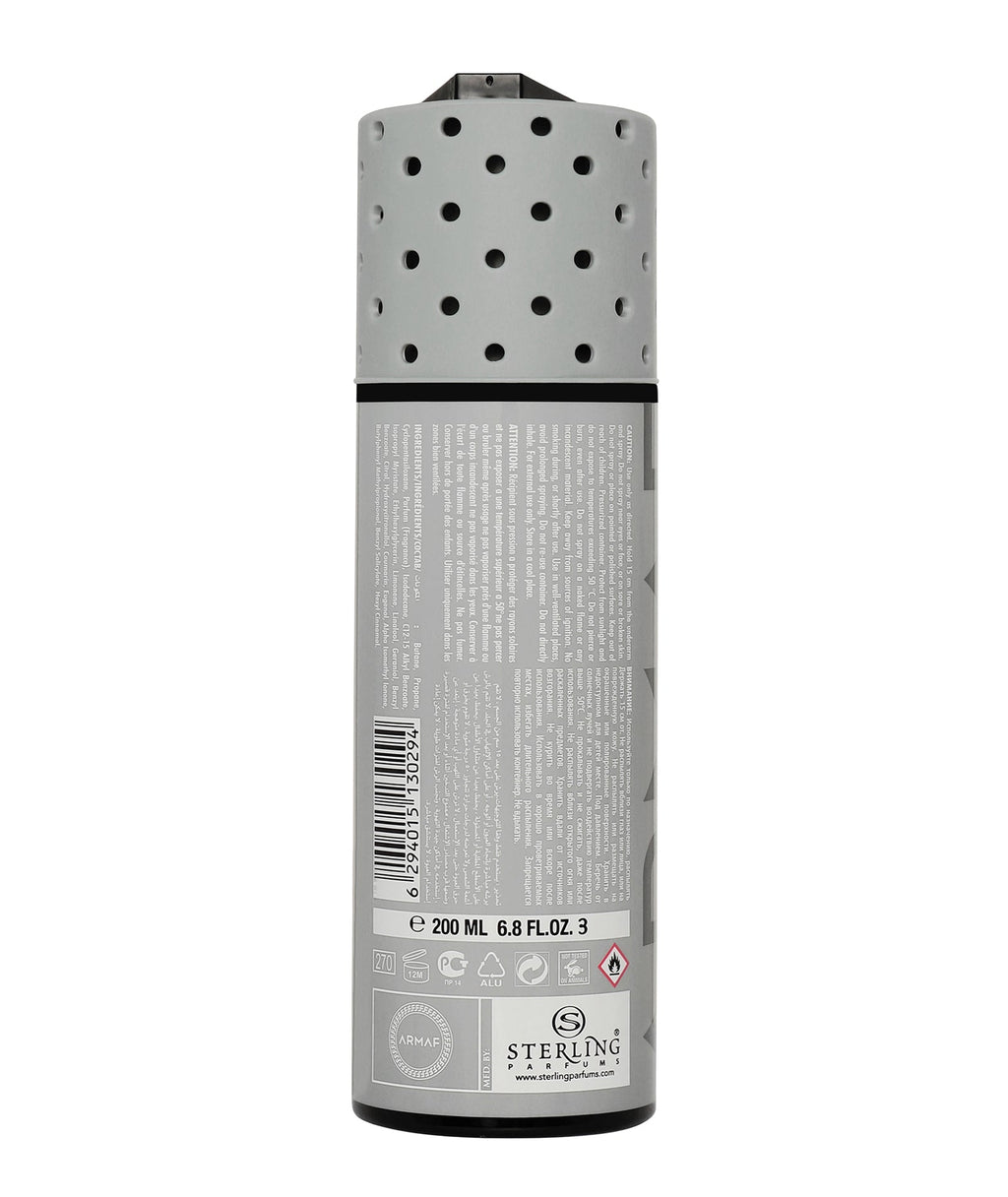 Armaf Magnum Pour Homme Charcoal Perfume Body Spray 200ml