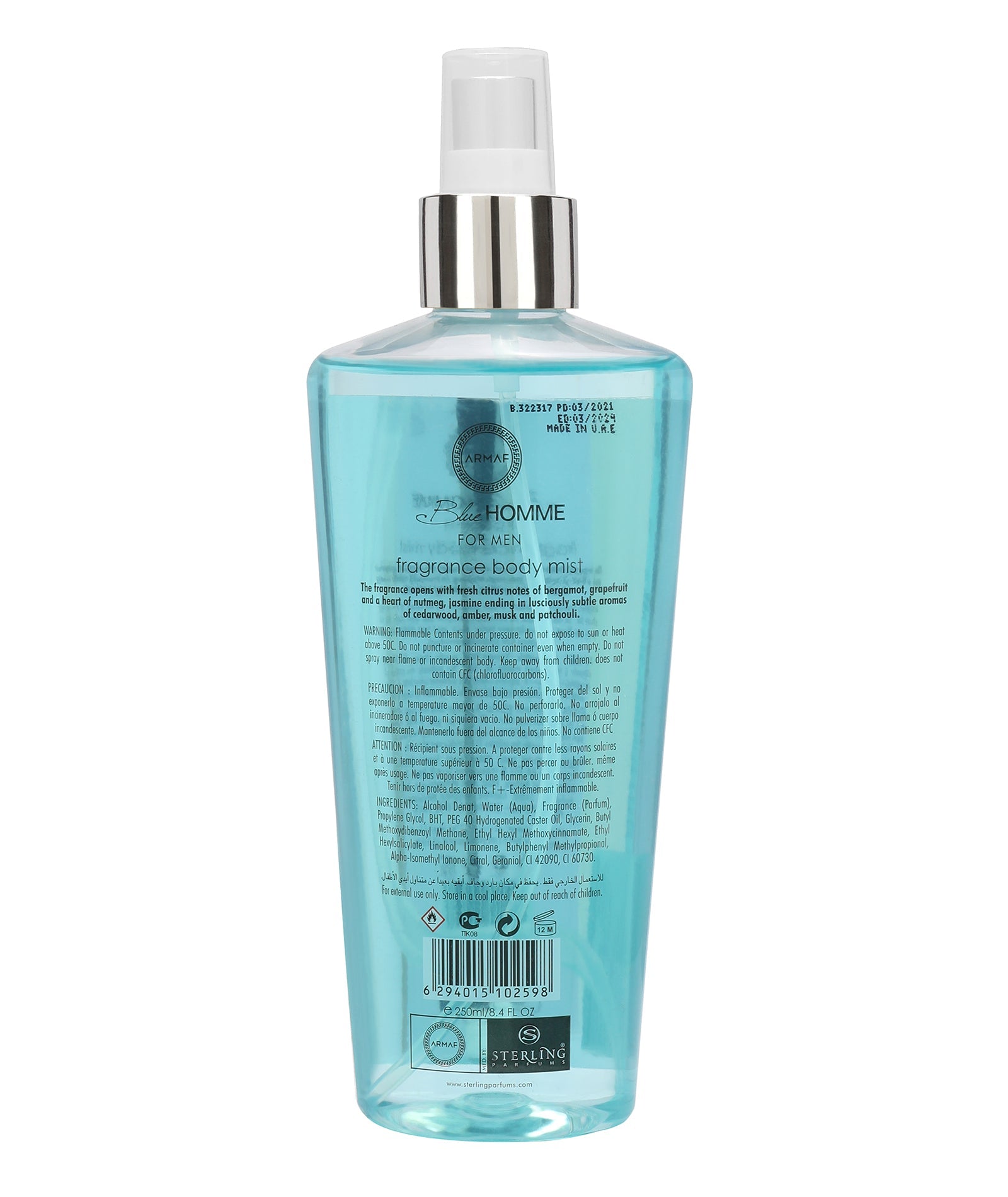 Armaf Blue Homme Mist 250ML